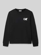 Swetry dla chłopców - Bluza z nadrukiem z logo i okrągłym dekoltem - miniaturka - grafika 1