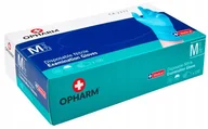 Rękawiczki jednorazowe - Rękawiczki nitrylowe niebieskie roz. M Opharm x100 - miniaturka - grafika 1