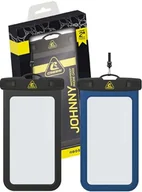Etui i futerały do telefonów - Cressi Johnny etui na telefon zestaw czarny + niebieski - 2 wodoodporne twarde etui na telefon komórkowy, 1 czarny + 1 niebieski, 18 cm, dorosły unisex - miniaturka - grafika 1