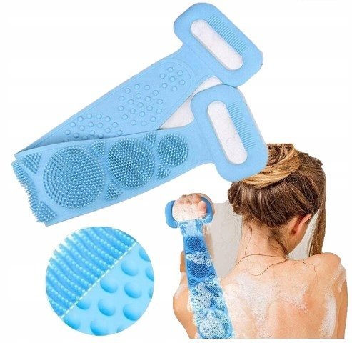 Silikonowy Masażer Myjka Pas Szczotka Do Mycia Pleców Masażu Masowania