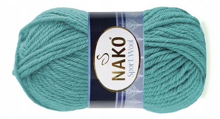 włóczka SPORT WOOL kolor 6199 / jasny turkus turkus