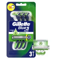 Maszynki do golenia i wkłady - Gillette Blue3 Sensitive 3szt. (maszynki do golenia) - miniaturka - grafika 1