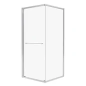 Kabiny prysznicowe - Kabina prysznicowa kwadratowa Interia 90x90x200 cm chrom szkło transparentne Wellneo - miniaturka - grafika 1