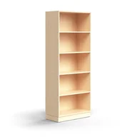 Regały biurowe - Regał QBUS, 4 półki, cokół, 2020x800x400 mm, brzoza - miniaturka - grafika 1