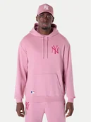 Bluzy męskie - New Era Bluza New York Yankees MLB League 60596174 Różowy Regular Fit - miniaturka - grafika 1