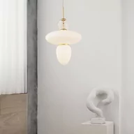 Lampy sufitowe - Nuura Aps Nuura Rizzatto 43 lampa wisząca, mosiądz/biała - miniaturka - grafika 1