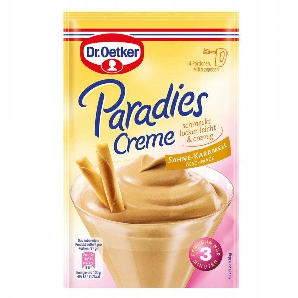 Deser karmelowy Dr. Oetker Paradies 65 g z Niemiec