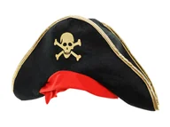 Dodatki do strojów karnawałowych - Czapka pirata z czaszką - 1 szt. - miniaturka - grafika 1