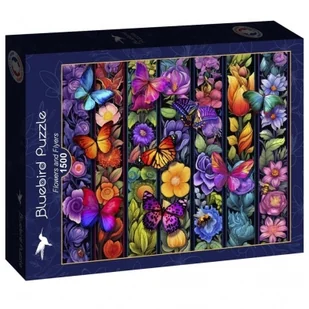 Puzzle 1500 Kolorowe kwiaty i motyle - Puzzle - miniaturka - grafika 1