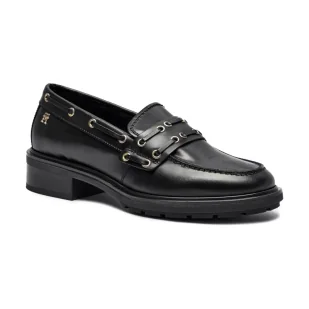 Tommy Hilfiger Skórzane loafersy - Półbuty damskie - miniaturka - grafika 1