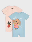 Kombinezony dla dzieci - Sinsay - Kombinezony letnie z nadrukiem 2 pack Bing - różowy - miniaturka - grafika 1