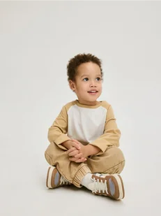 Reserved - Bawełniany longsleeve - złamana biel - Bluzki dla niemowląt - miniaturka - grafika 1