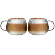 Szklanki - Vialli Design Komplet szklanek z szarym uchem Tulip 1203 2 x 350 ml - miniaturka - grafika 1