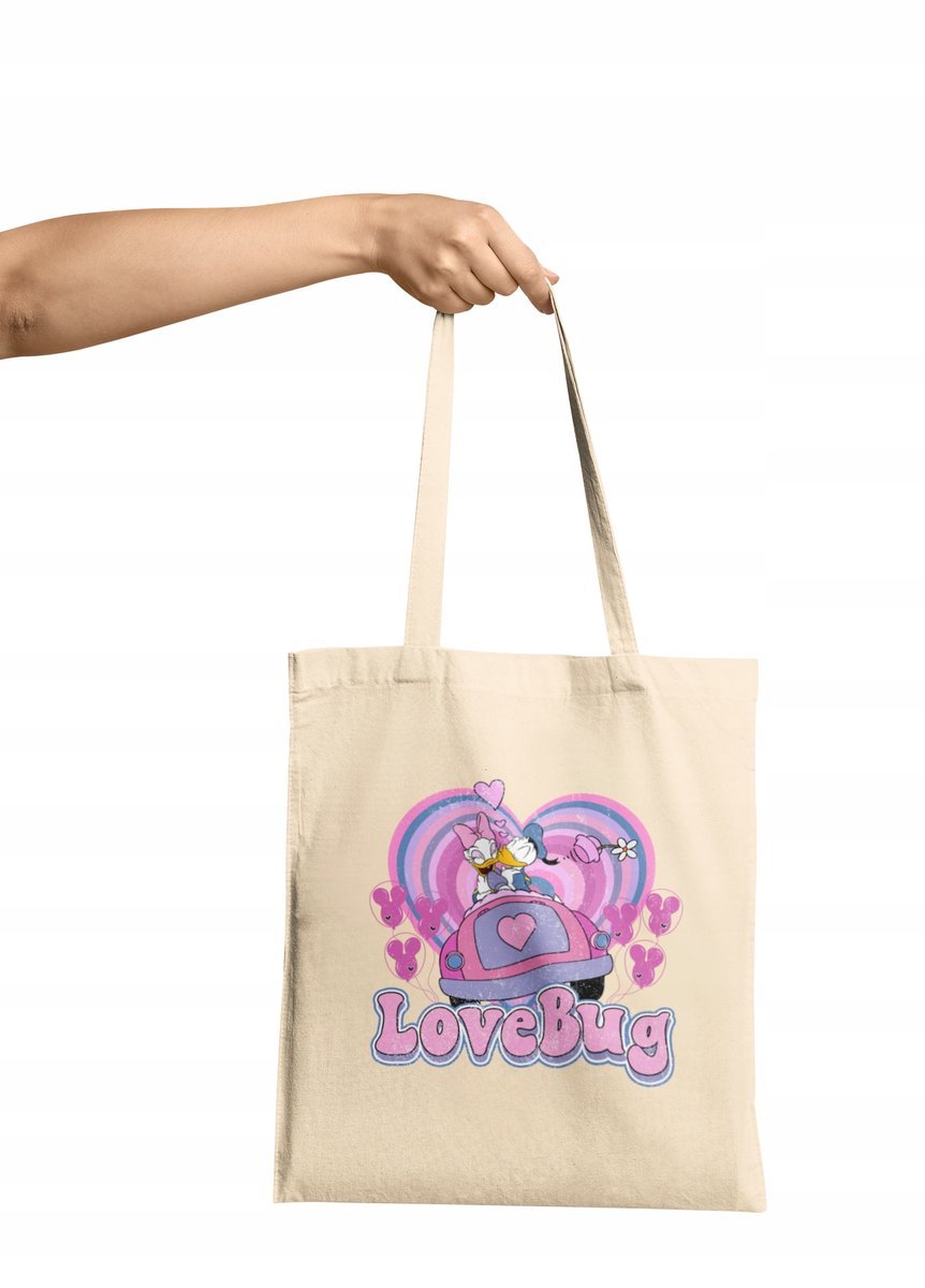 Torba Shopper Materiałowa Na Ramię Prezent Dla Fanki Kaczor Donald & Daisy