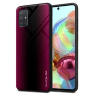 Etui i futerały do telefonów - Etui Cadorabo do Samsung Galaxy A71 4G w kolorze różowym etui na telefon komórkowy etui TPU etui ze szkła hartowanego - miniaturka - grafika 1