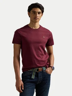 Polo Ralph Lauren T-Shirt 710740727098 Bordowy Custom Slim Fit - Koszulki męskie - miniaturka - grafika 1