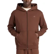 Bluzy męskie - Bluza męska New Balance MJ53506ABJ - brązowa - miniaturka - grafika 1