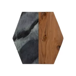 Deska sześciokątna (marmur/drewno) Elements Typhoon - Deski do krojenia - miniaturka - grafika 1