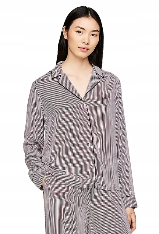 Tommy Hilfiger bluzka piżamowa damska z długim rękawem UW0UW05635 roz. XL