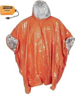 Kurtka męska MFH Poncho ratunkowe, pomarańczowe, jednostronnie powlekane aluminium - Kurtki męskie - miniaturka - grafika 1