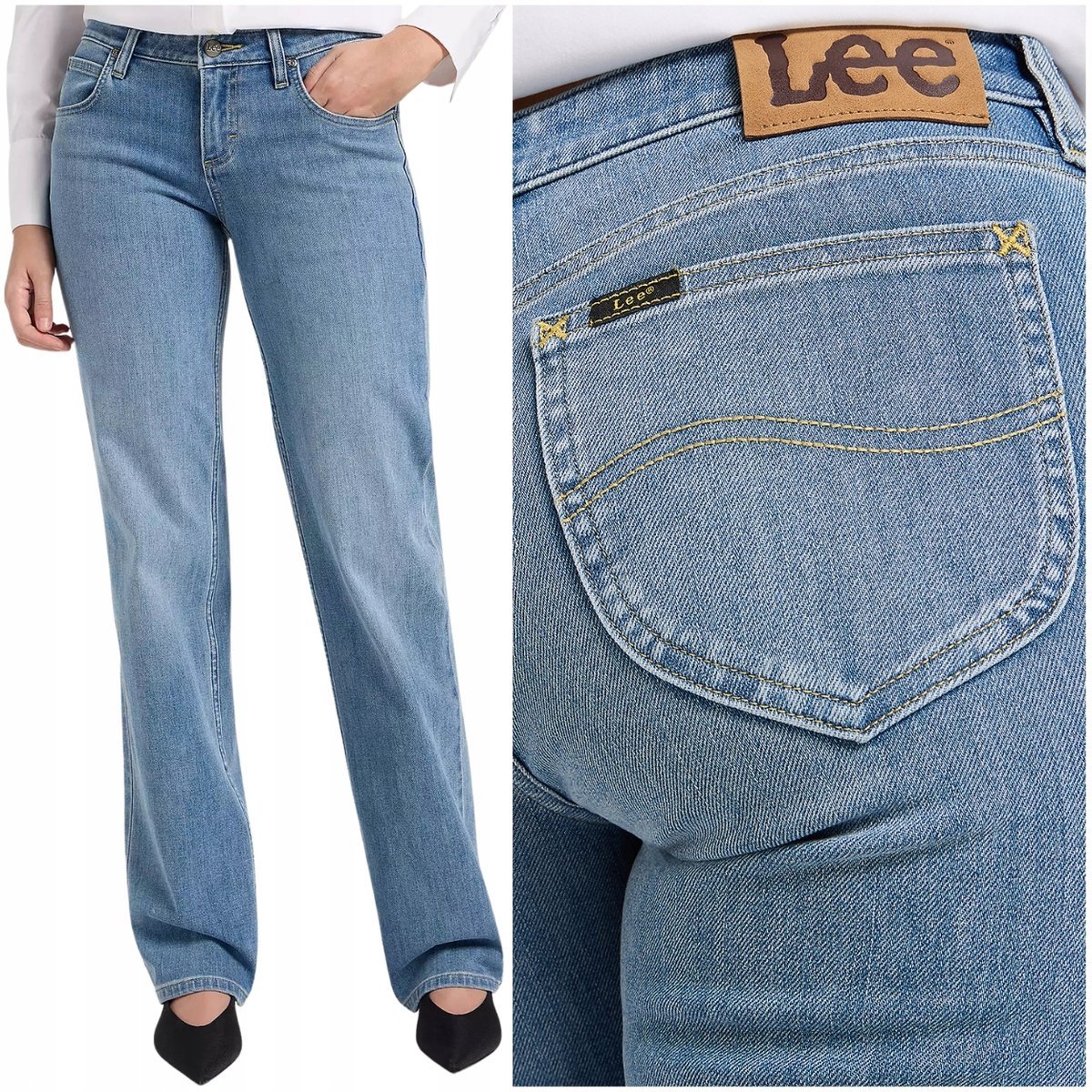 Lee Zoe Next Horizon niskie luźne proste damskie spodnie jeansowe W29 L33