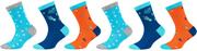 Skarpetki dla dzieci - Skechers 6PPK Boys Casual Patterned Socks SK41081000-5803 Rozmiar: 35-38 - miniaturka - grafika 1