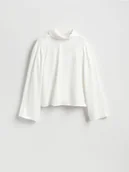 Bluzki damskie - Reserved - Bluzka z wiskozy - złamana biel - miniaturka - grafika 1