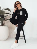 Dresy damskie - Komplet damski FUTURE dresowy czarny Dstreet AY1036-S - miniaturka - grafika 1