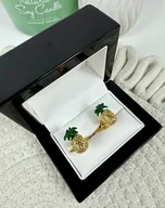 Spinki do mankietów i krawatów - SPINKI DO MANKIETÓW koszuli mankietu złoty ananas - miniaturka - grafika 1