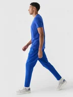 Spodnie sportowe męskie - Męskie spodnie dresowe 4F 4FRAW24TTROM1172 - niebieskie - miniaturka - grafika 1