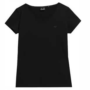 4F Koszulka Damska T-Shirt Czarny Ttshf730 Xs - Koszulki i topy damskie - miniaturka - grafika 1