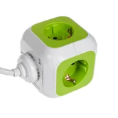 Przedłużacze i rozgałęźniki - GreenBlue MagicCube poczwórne gniazdko prądowe, 2 wejścia usb 1,4m GreenBlue GB118G wersja niemiecka CEN-46285 - miniaturka - grafika 1