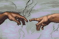 Pasmanteria - Zestaw do haftu krzyżykowego stworzenie Adama (7202) - miniaturka - grafika 1