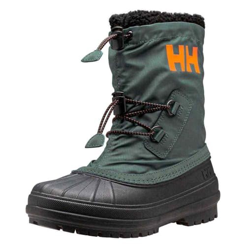 Helly Hansen Unisex Jk Varanger ocieplane śniegowce dla dzieci, 453 Dark Creek Neon Orange, 12 UK