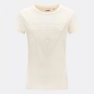 Koszulki sportowe damskie - Damski t-shirt z nadrukiem GUESS ADELE SS CN TEE - grafika 1