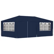 Pawilony ogrodowe - vidaXL Namiot imprezowy ze ściankami, 4x6 m, niebieski, 90 g/m 48528 - miniaturka - grafika 1