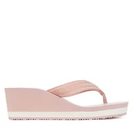 Klapki i japonki damskie - Japonki Tommy Hilfiger Th Stripes Wedge Beach Sandal FW0FW08521 Różowy - miniaturka - grafika 1