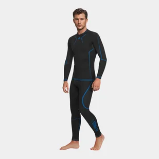 Bielizna termoaktywna męska Alpinus Lillehammer Set czarno-niebieska zimowa odzież XL/2XL - Pozostała odzież narciarska - miniaturka - grafika 1