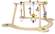 Grzechotki dla dzieci - Hess-Spielzeug Hess drewniana zabawka 20043 urządzenie do nauki chodzenia i zabawy z drewna, seria pszczół, ręcznie wykonane, z kolorowymi figurkami i grzechotkami, dla beztroskiej zabawy i nauki 20043 - miniaturka - grafika 1