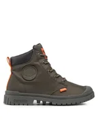 Botki męskie - Palladium Trapery Pampa Sp20 Cuff Wp+ 76835-325-M Khaki - miniaturka - grafika 1