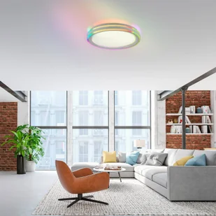 Paul Neuhaus Lampa sufitowa biała z diodą LED i pilotem - Rynek - Lampy sufitowe - miniaturka - grafika 5