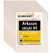 Dekoratorstwo - Płyta sklejka do cięć laserem 3mm 60x40cm x 10 szt - miniaturka - grafika 1