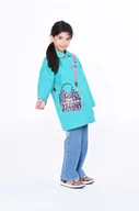 Kurtki i płaszcze dla dziewczynek - Marc Jacobs płaszcz dziecięcy kolor zielony - miniaturka - grafika 1