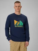 Koszulki męskie - 4F Longlseeve z nadrukiem męski - granatowy XXL - miniaturka - grafika 1