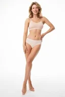 Majtki damskie - Figi damskie brazyliany z koronką na pośladkach beżowe Cheekie Brasil Julimex - miniaturka - grafika 1