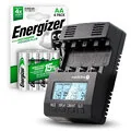 Ładowarki i akumulatory - ZESTAW Ładowarka akumulatorków Ni-MH everActive NC-3000 + 4x Akumulatorki R6 ENERGIZER POWER PLUS 2000 HR6 - miniaturka - grafika 1