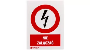 Tabliczka ostrzegawcza /NIE ZAŁĄCZAĆ 52X74/ 3EZA/Q1/F - Pozostałe akcesoria sieciowe - miniaturka - grafika 1