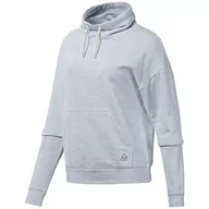 Bluzy damskie - Reebok Te Marble Cowl Neck bluza damska biały biały X-S - miniaturka - grafika 1