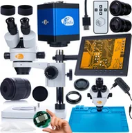 Mikroskopy i lupy - Mikroskop Rosfix ZESTAW MIKROSKOP OPTYCZNY MERCURY KAMERA HDMI PODSTAWA UCHWYT WYŚWIETLACZ - miniaturka - grafika 1