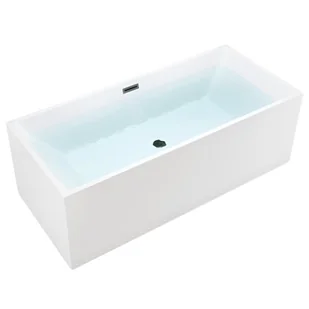 Wanna wolnostojąca prostokątna przelew i korek czarny 160 cm Santa Hydrosan - Wanny - miniaturka - grafika 1